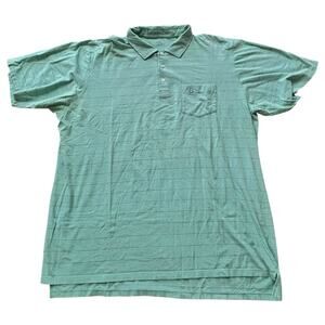 B. Draddy Mint Green Heathered Thin Purple Stripe Polo Shirt Size XXL